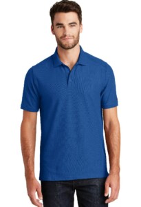 Dress shirts Man in a blue polo shirt